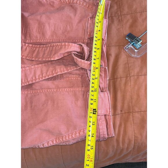 Rebecca Taylor La Vie Patrice Utility Twill Pants 28 Pink Belted Office Preppy - Picture 5 of 9